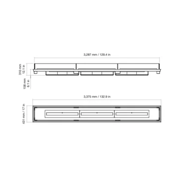 Linear 130 Fire Pit Kit