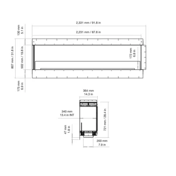 Flex 86LC Left Corner Fireplace