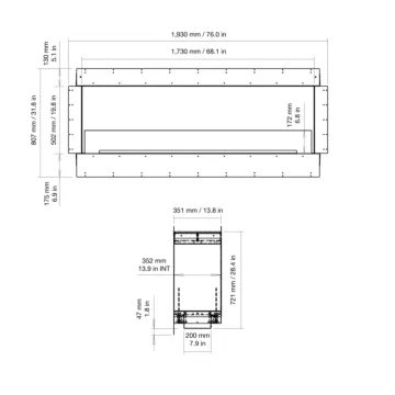 Flex 68DB Double Sided Fireplace