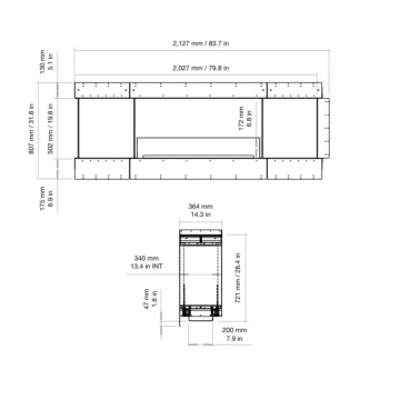 Flex 78PN.BX2 Peninsula Fireplace