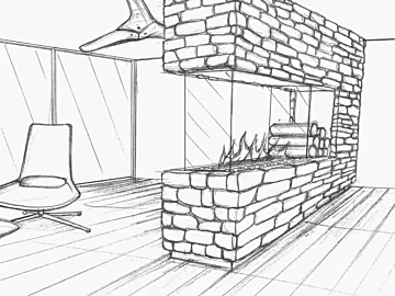 Fireplace project sketch