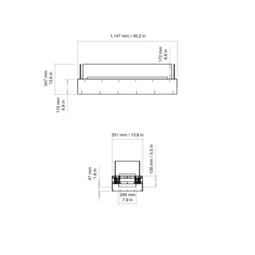 Flex 42BN Bench Fireplace