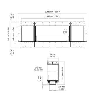 Flex 78SS.BX2 Single Sided Fireplace