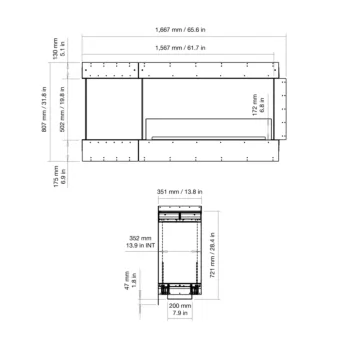 Flex 60PN.BXL Peninsula Fireplace