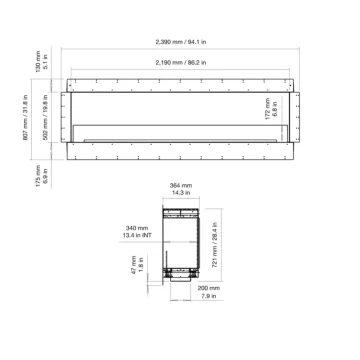 Flex 86SS Single Sided Fireplace