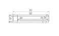 Flex 140PN.BXL Peninsula - Technical Drawing / Front by EcoSmart Fire