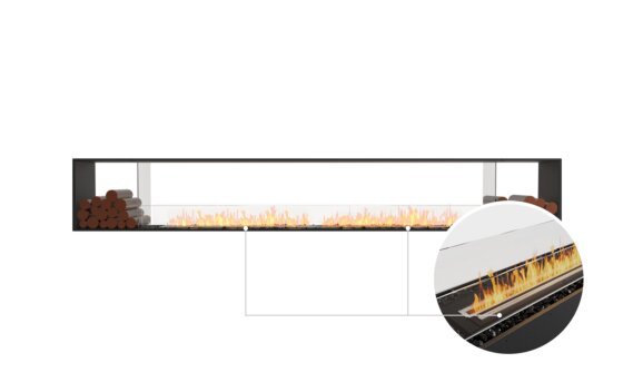 Flex 140DB.BX2 Double Sided - Ethanol - Black / Black / Installed View by EcoSmart Fire