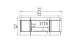 Flex 68LC.BX2 Left Corner - Technical Drawing / Front by EcoSmart Fire