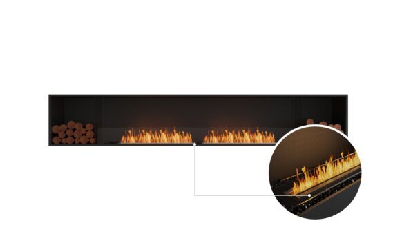 Flex 122SS.BX2 Single Sided - Ethanol - Black / Black / Installed view - Logs not included by EcoSmart Fire