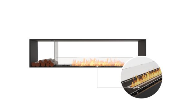 Flex 86DB.BX1 Double Sided - Ethanol - Black / Black / Installed View by EcoSmart Fire