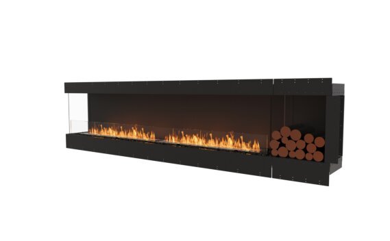 Flex 122LC.BXR Left Corner - Ethanol / Black / Uninstalled view - Logs not included by EcoSmart Fire
