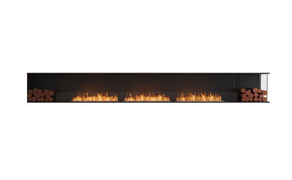 Flex 158RC.BX2 Right Corner - Ethanol / Black / Installed view - Logs not included by EcoSmart Fire