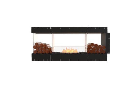 Flex 68PN.BX2 Peninsula - Ethanol / Black / Uninstalled view - Logs not included by EcoSmart Fire