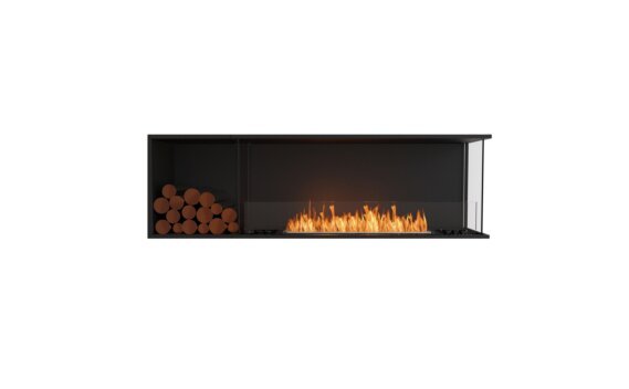 Flex 68RC.BXL Right Corner - Ethanol / Black / Installed view - Logs not included by EcoSmart Fire