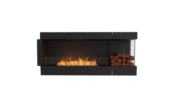 Flex 68RC.BXR Right Corner - Ethanol / Black / Uninstalled view - Logs not included by EcoSmart Fire