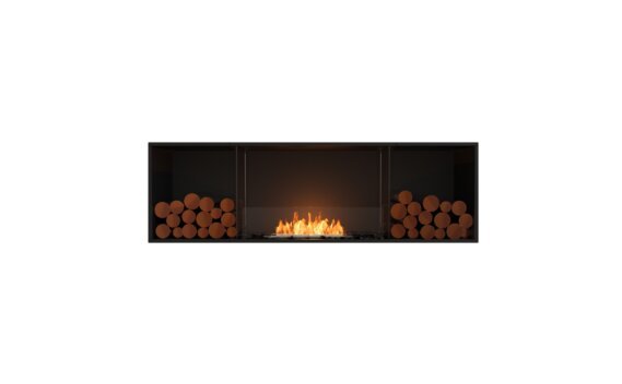 Flex 68SS.BX2 Single Sided - Ethanol / Black / Installed view - Logs not included by EcoSmart Fire