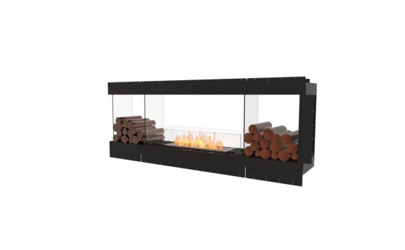Flex 78PN.BX2 Peninsula - Ethanol / Black / Uninstalled view - Logs not included by EcoSmart Fire