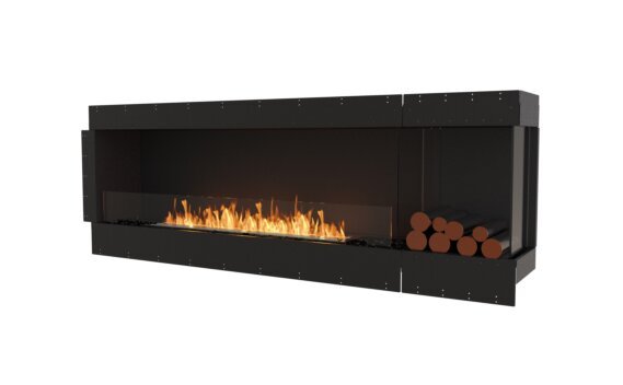 Flex 86RC.BXR Right Corner - Ethanol / Black / Uninstalled view - Logs not included by EcoSmart Fire