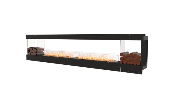 Flex 140PN.BX2 Peninsula - Ethanol / Black / Uninstalled view - Logs not included by EcoSmart Fire