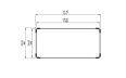 L1180 Fire Screen Fireplace Screen - Technical Drawing / Top by Blinde Design