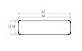 L1580 Fire Screen Fireplace Screen - Technical Drawing / Top by Blinde Design
