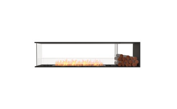Flex 86PN.BXR Peninsula - Ethanol / Black / Installed view - Logs not included by EcoSmart Fire
