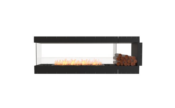 Flex 86PN.BXR Peninsula - Ethanol / Black / Uninstalled view - Logs not included by EcoSmart Fire