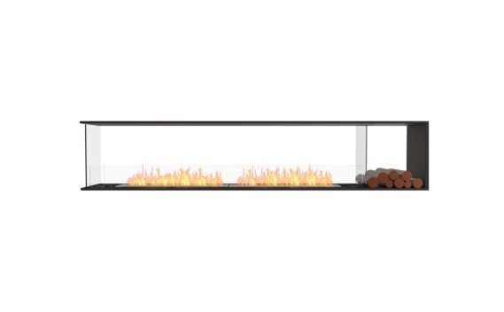 Flex 104PN.BXR Peninsula - Ethanol / Black / Installed view - Logs not included by EcoSmart Fire