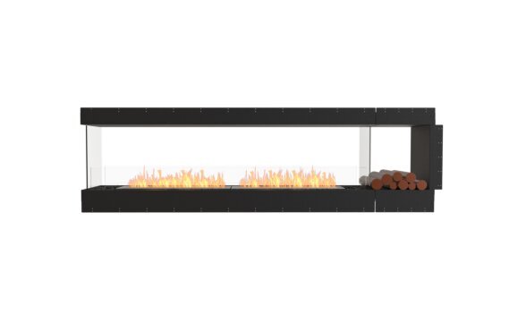 Flex 104PN.BXR Peninsula - Ethanol / Black / Uninstalled view - Logs not included by EcoSmart Fire