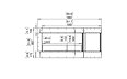 Flex 60RC.BXR Right Corner - Technical Drawing / Front by EcoSmart Fire