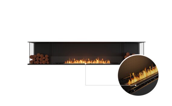 Flex 104 - Ethanol - Black / Black / Installed view - Logs not included by EcoSmart Fire