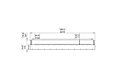 Flex 86BN Bench - Technical Drawing / Front by EcoSmart Fire