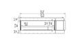 Flex 86LC.BX2 Left Corner - Technical Drawing / Front by EcoSmart Fire