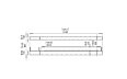 Flex 122IL.BX1 Island - Technical Drawing / Front by EcoSmart Fire