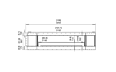 Flex 122RC.BX2 Right Corner - Technical Drawing / Front by EcoSmart Fire