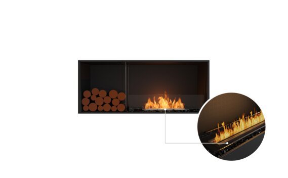 Flex 50SS.BXL Single Sided - Ethanol - Black / Black / Installed View by EcoSmart Fire