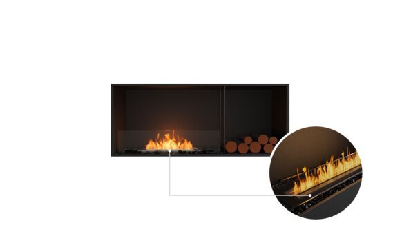 Flex 50SS.BXR Single Sided - Ethanol - Black / Black / Installed View by EcoSmart Fire