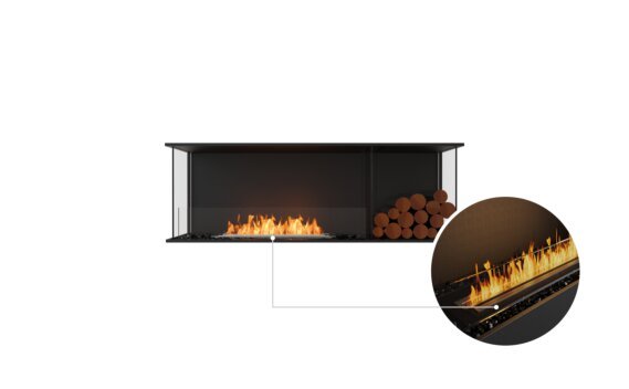 Flex 60 - Ethanol - Black / Black / Installed View by EcoSmart Fire