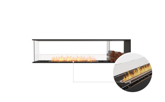 Flex 86PN.BXR Peninsula - Ethanol - Black / Black / Installed View by EcoSmart Fire