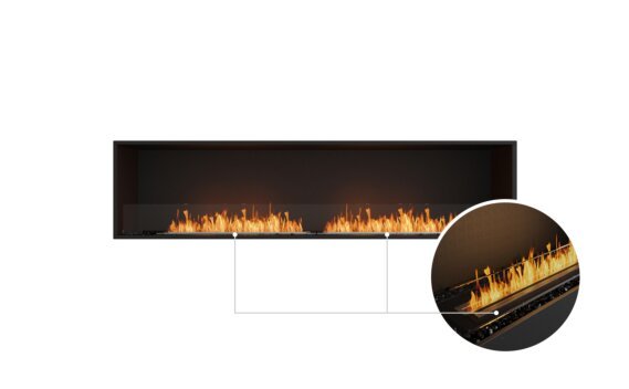 Flex 86SS Single Sided - Ethanol - Black / Black / Installed View by EcoSmart Fire