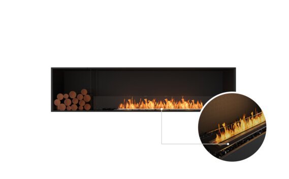 Flex 86SS.BXL Single Sided - Ethanol - Black / Black / Installed View by EcoSmart Fire