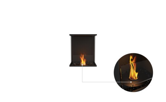 Flex 18 - Ethanol - Black / Black / Installed View by EcoSmart Fire