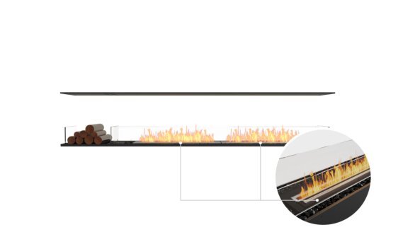 Flex 104IL.BX1 Island - Ethanol - Black / Black / Installed View by EcoSmart Fire