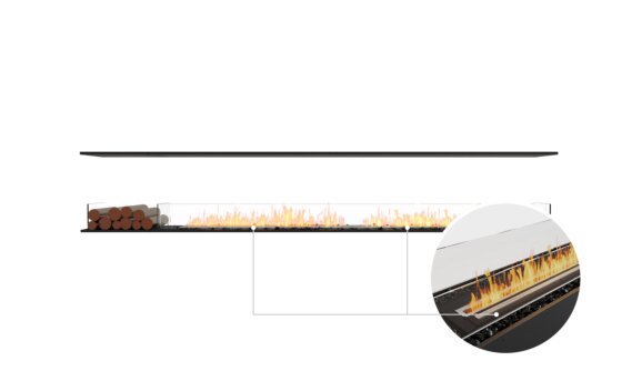 Flex 122IL.BX1 Island - Ethanol - Black / Black / Installed View by EcoSmart Fire
