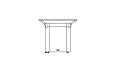 Strata Fire Pit Table - Technical Drawing / Front by 