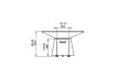 Mesa Fire Pit Table - Technical Drawing / Front by 