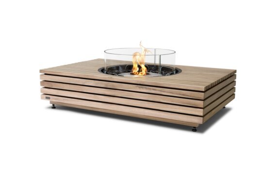 Martini 50 Fire Pit - Ethanol / Teak / *Optional fire screen / Teak colours may vary by EcoSmart Fire