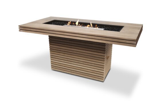 Gin 90 (Bar) Fire Pit - Ethanol / Teak / *Teak colours may vary by EcoSmart Fire