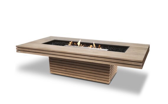 Gin 90 (Chat) Fire Pit - Ethanol / Teak / *Teak colours may vary by EcoSmart Fire