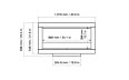Frame 800SS Fireplace Insert - Technical Drawing / Front by EcoSmart Fire